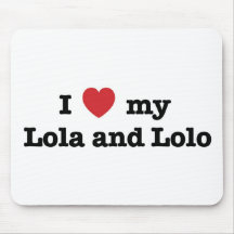 I Love my Lola and Lolo Mouse Pads