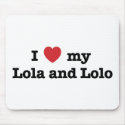 I Love my Lola and Lolo mousepads
