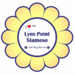 I Love My Lynx Point Siamese (Multiple Cats) Photo Sculpture