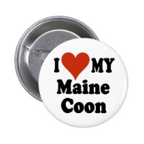 I Love My Maine Coon Button buttons