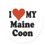 I Love My Maine Coon Cat Merchandise stickers