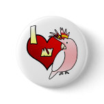 I Love my Major Mitchell's Cockatoo buttons