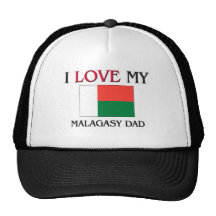 I Love My Malagasy Dad Mesh Hats
