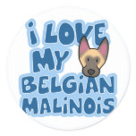 I Love My Malinois Stickers