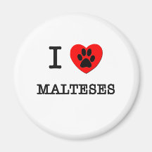 I LOVE MY MALTESES FRIDGE MAGNETS