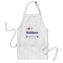 I Love My Maltipoo (Female Dog) Aprons