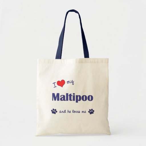 I Love My Maltipoo (Male Dog) Bag