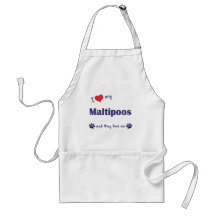 I Love My Maltipoos (Multiple Dogs) Aprons