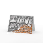 I love my man greeting cards