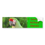 I  Love My Military Macaw bumper stickers