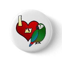 I Love my Military Macaw Pins