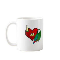 I Love my Military Macaw Coffee Mugs