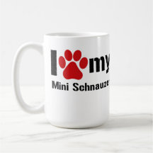 I Love My Mini Schnauzer Coffee Mug