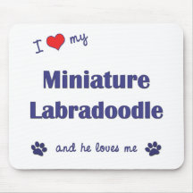 I Love My Miniature Labradoodle (Male Dog) Mouse Pad