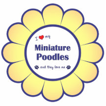 I Love My Miniature Poodles (Multiple Dogs) Photo Sculptures
