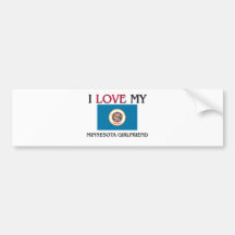 I Love My Minnesota Girlfriend Bumper Sticker