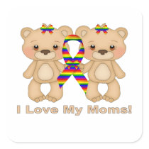 I Love My Moms (LGBT) Stickers