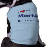 I Love My Morkie (Male Dog) Doggie Tee