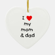 I love my mum & dad christmas tree ornament