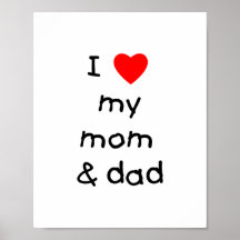 I love my mum & dad print