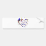 I love my Mum Floral Heart Design Bumper Stickers