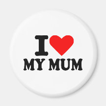 I love my mum refrigerator magnets