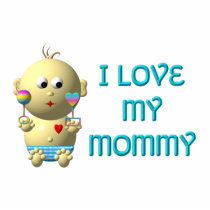 I love my mummy Bouncing Baby with Heart & Rattles