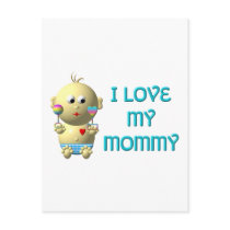 I love my mummy Bouncing Baby with Heart & Rattles