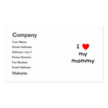 I love my mummy business card templates
