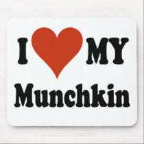 I Love My Munchkin Cat Gifts and Apparel mousepads