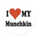 I Love My Munchkin Cat Gifts and Apparel stickers