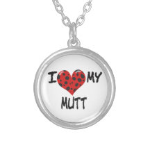 I LOVE MY MUTT PERSONALIZED NECKLACE