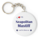 I Love My Neapolitan Mastiff (Male Dog) keychains