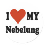 I Love My Nebelung Cat Merchandise stickers