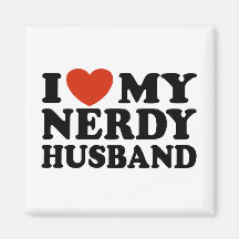 I Love My Nerdy Husband Fridge Magnet