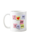 I LOVE MY NEW STICKY NOTES mugs