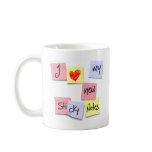 I LOVE MY NEW STICKY NOTES mugs