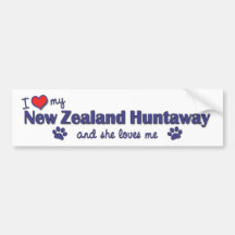 I Love My New Zealand Huntaway (Female Dog) Bumper Sticker
