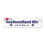 I Love My Newfoundland Mix (Male Dog) bumper stickers