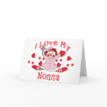 I love My Nonna Rag Doll & Hearts Greeting Cards