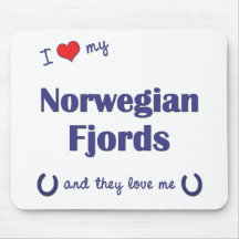 I Love My Norwegian Fjords (Multiple Horses) Mousepad