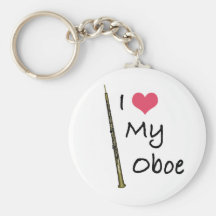 I Love My Oboe Key Chains