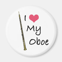 I Love My Oboe Magnet