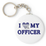 I Love My Officer keychains