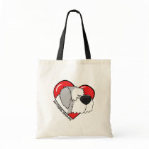I Love my Old English Sheepdog Tote Bags