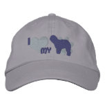 I Love my Old English Sheepdog embroidered hats
