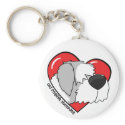 I Love my Old English Sheepdog Keychain