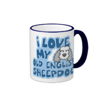 I Love My Old English Sheepdog Mug