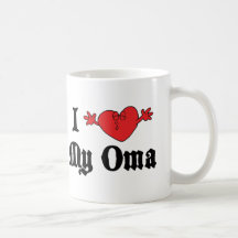 I Love My Oma Gift Coffee Mugs