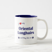 I Love My Oriental Longhairs (Multiple Cats) Coffee Mug